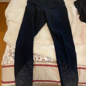 navy reflective lulu lemon leggings